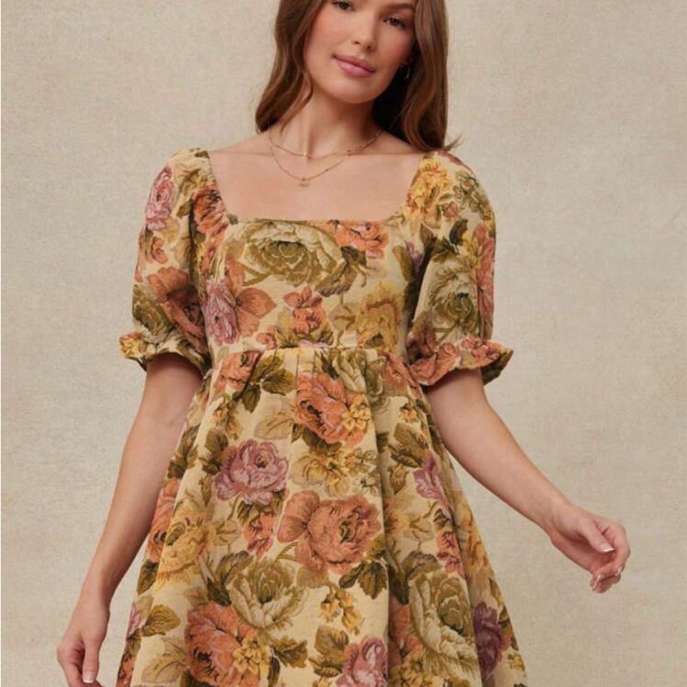 Floral Puff Sleeve Dress